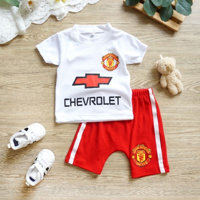 ชุดแมนยูเท่ห์ เสื้อ+กางเกง เด็ก1เดือน-2ขวบ
