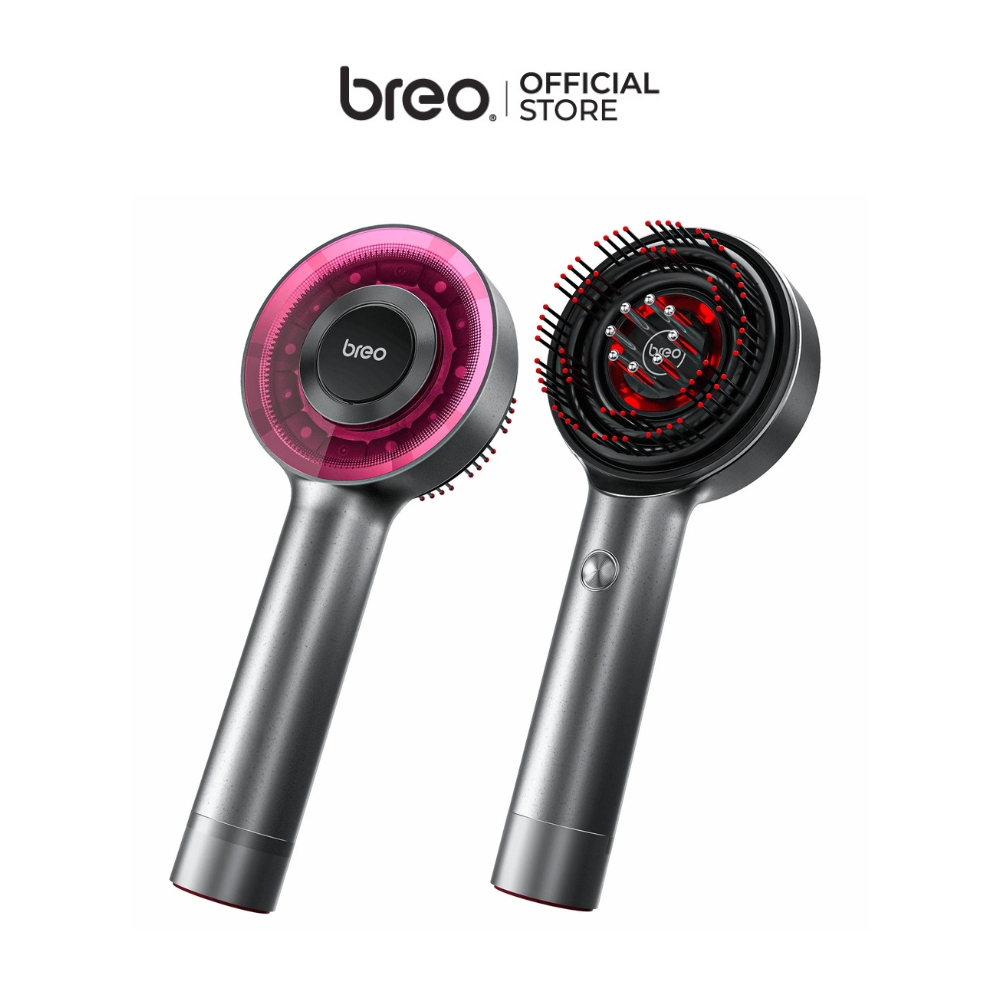 breo รุ่น Scalp 3 เครื่องนวดศีรษะระบบแสงอินฟาเรดความถี่ต่ำ ความยาวคลื่น 850 NM ช่องใส่เซรั่มบำรุงผม