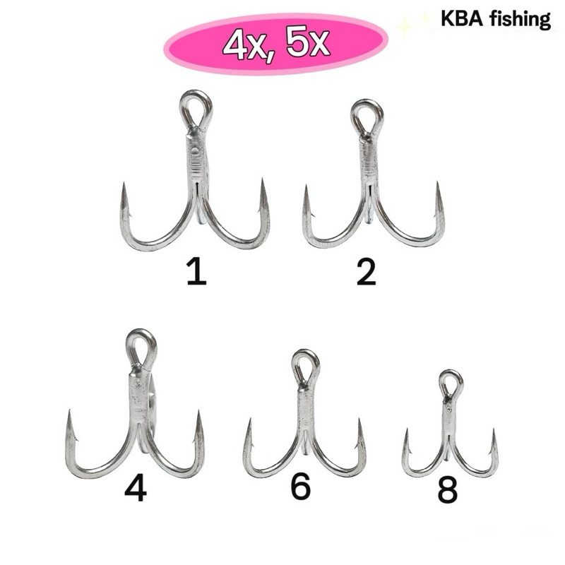 ขายดี!! เบ็ดสามทาง ตาเบ็ด3ทาง น้ำหนักเบา ความแข็ง 4x และ 5x