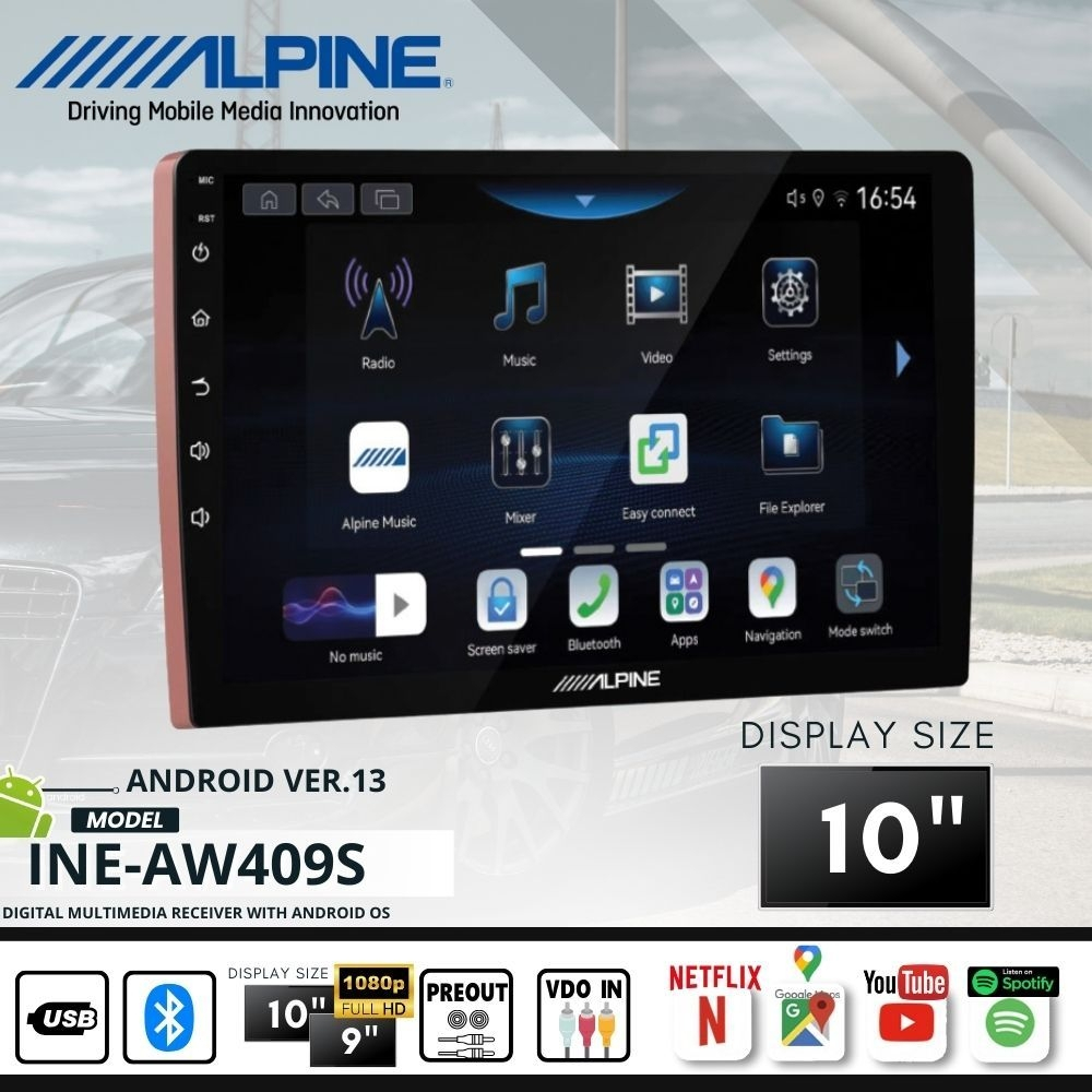ของแท้!!! จอแอนดรอยด์ 10 นิ้ว ALPINE-INE-AW409S แถมFREEกล้องถอยหลัง