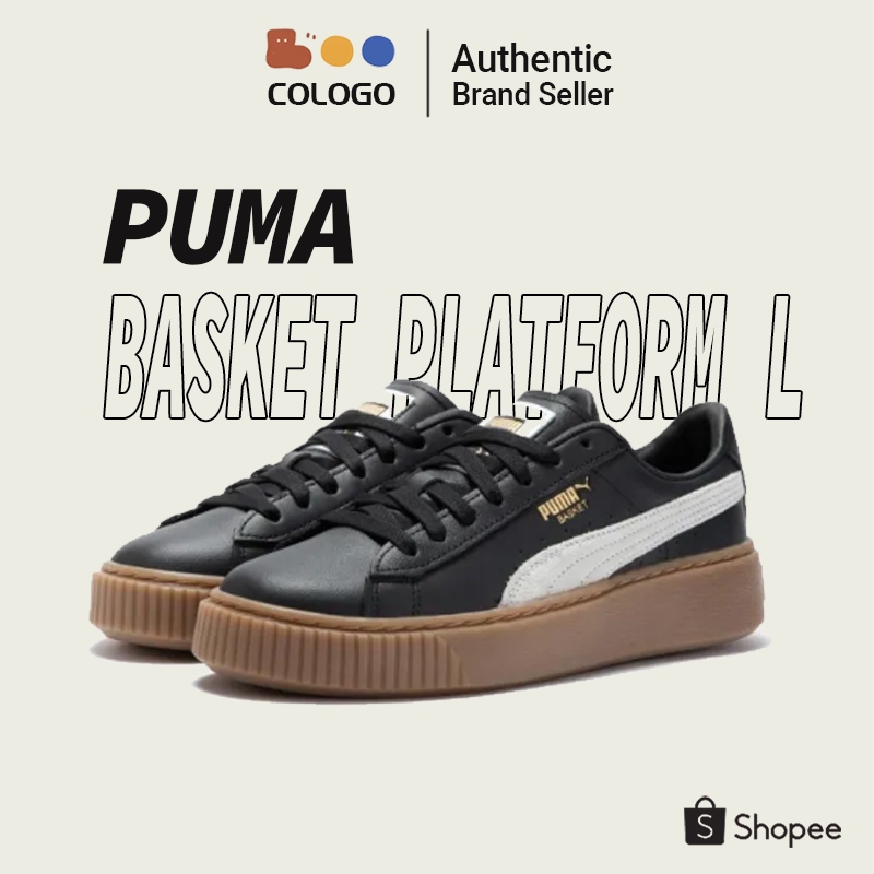 PUMA Basket Platform L "Black" รองเท้า