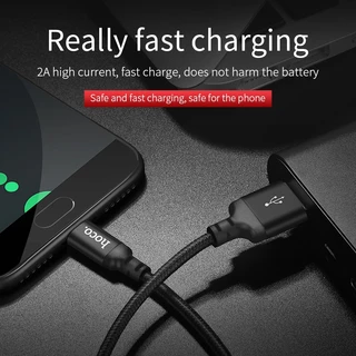HOCO X14 สายชาร์จมือถือ สำหรับ Micro/Type-C/iOS กระแสไฟสูงสุด 2.0A สายชาร์จ 1-3 เมตร สายถักไม่พันกัน