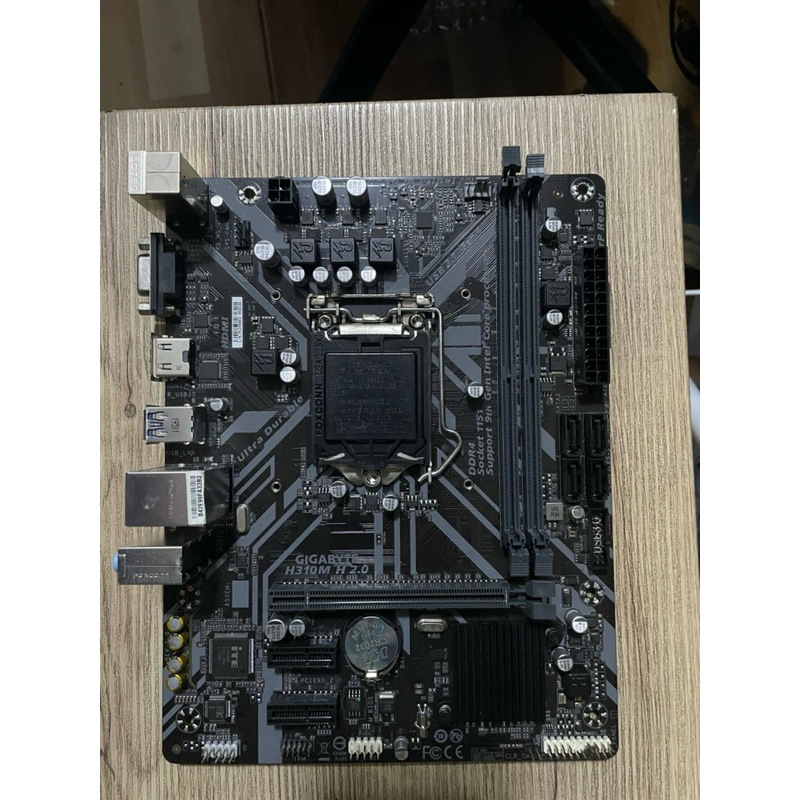 MB Gigabye H310M H2.0 LGA 1151 ใส่CPU Gen8 Gen9ไม่มีฝาหลังใช้งานปรกติสินค้ามือสอง