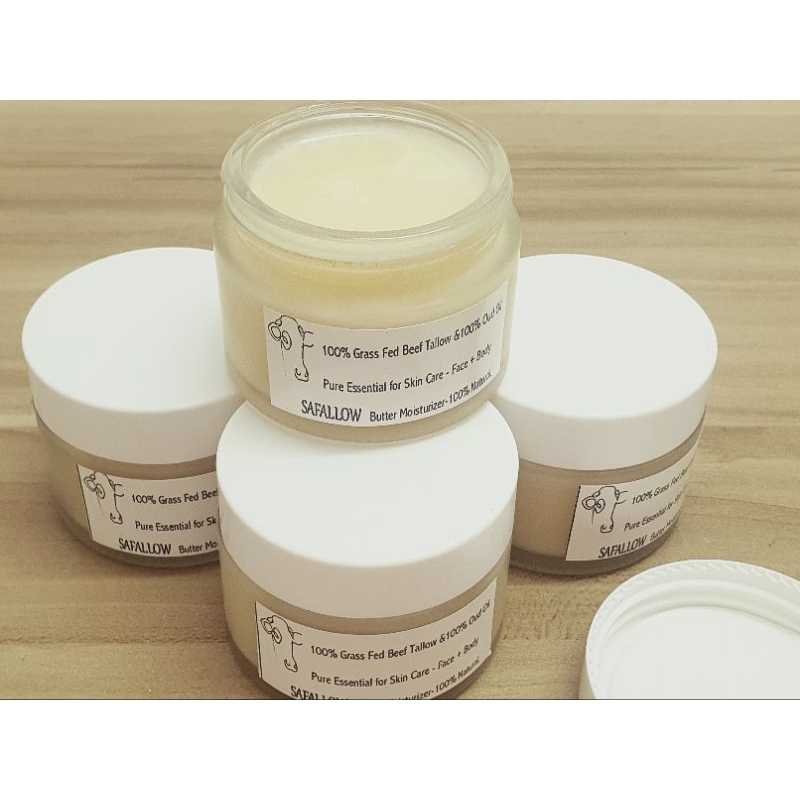 SAFALLOW 100% Grass Fed Beef Tallow with 100% Oud Oil Pure Essential for Skin