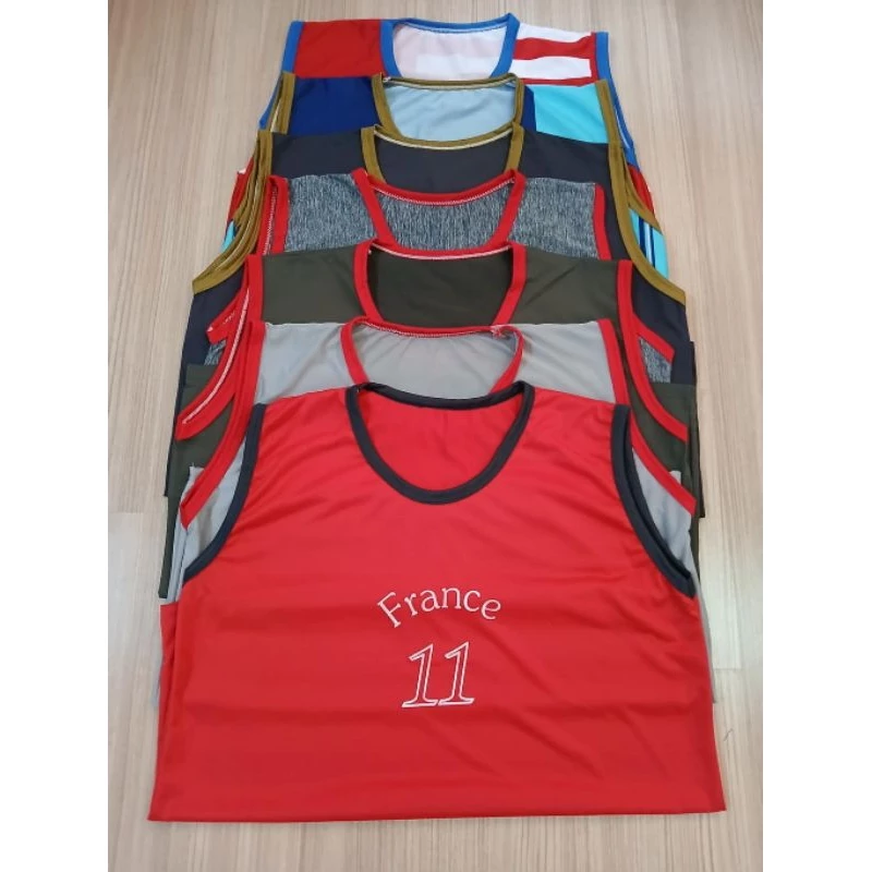 เสื้อกล้ามแขนกุดผู้ใหญ่ เสื้อแขนกุด บ่าใหญ่ อกยืด 44-48 นิ้ว