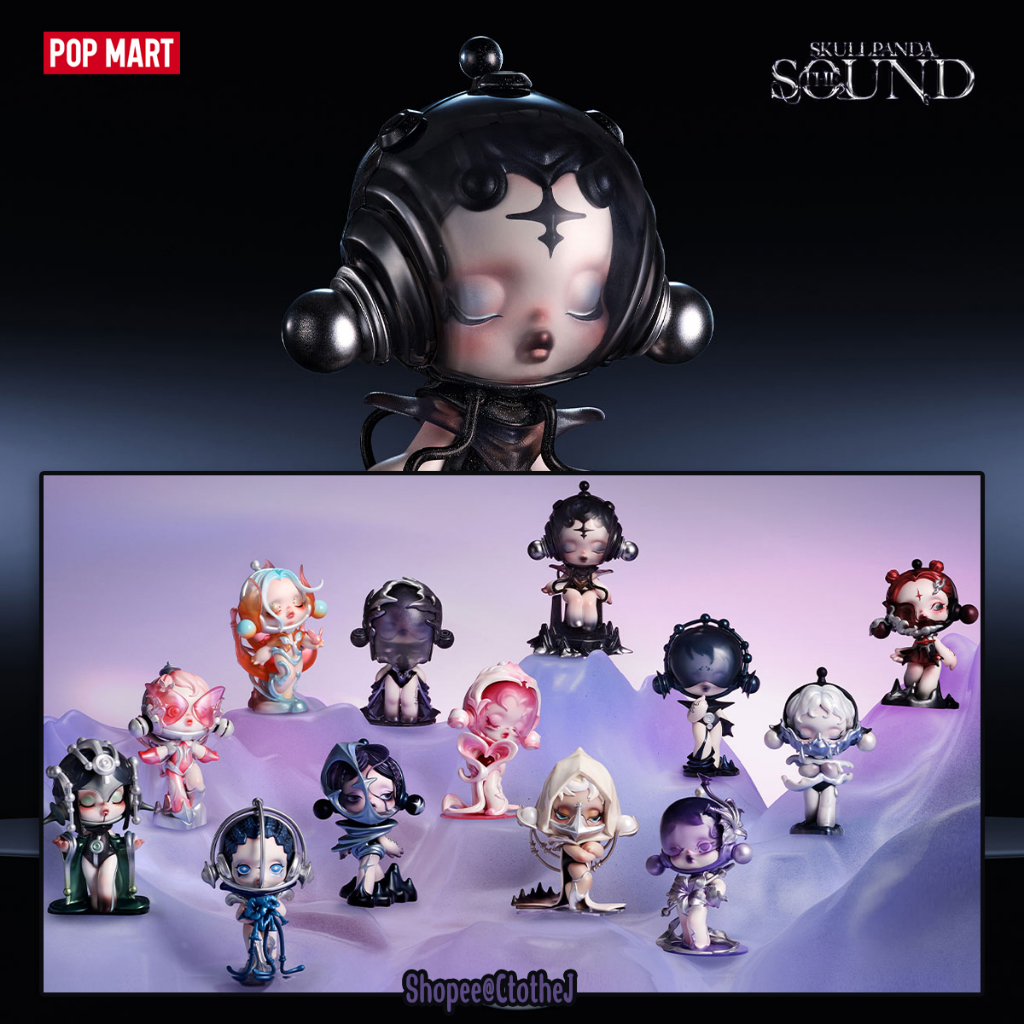 [ของแท้ #กล่องบุบเล็กน้อย# พร้อมส่งจากไทย] POPMART x SKULLPANDA The Sound Series - โมเดล สเกาแพนด้า เดอะซาวด์ เช็คการ์ด