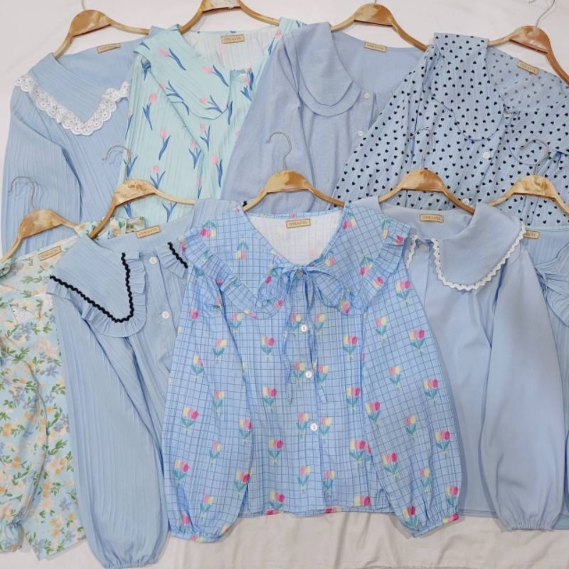 เสื้อสีฟ้าใส่วันแม่แบบน่ารักๆ