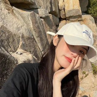 HAT02 สินค้าพร้อมส่งหมวกแก๊ปกันแดด หมวแก๊ปปักอักษร สไตล์เกาหลี