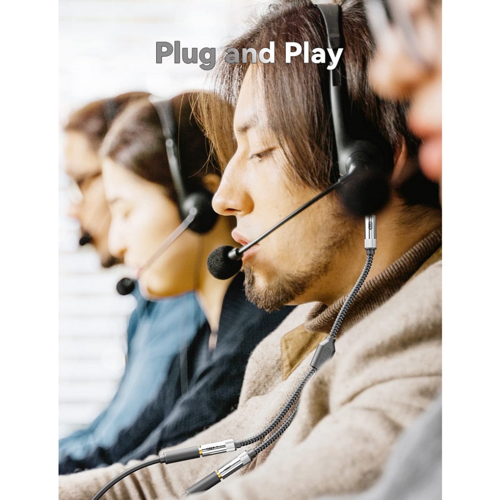 [-ประกันศูนย์ไทย-] ERTK Gaming Headphone Adapter สายแปลงหูฟังไมค์ ให้ใช้กับคอมพิวเตอร์ / มือถือ