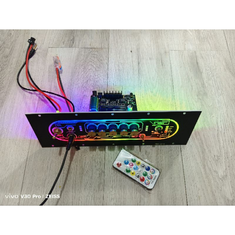 ชุดเพลท TB21 วัดแบตธรรมดา มีไฟled พร้อมแอมป์พร้อมใช้งาน แอมป์tb21 แท้ชิปใหญ่ กำลังขับรวม 200วัตต์