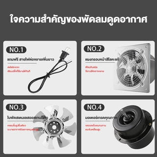พัดลมดูดอากาศอินไลน์ 4/6/8/10/12 นิ้ว 220v พัดลมดูดอากาศสแตนเลส พัดลมดูดอากาศในครัว มอเตอร์ทอง