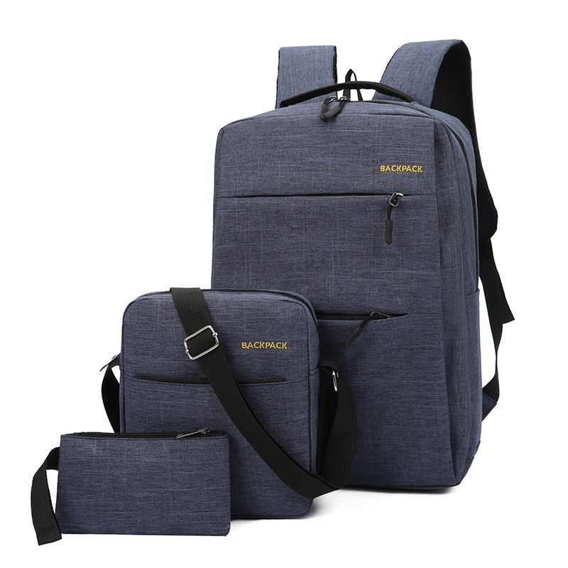 กระเป๋า  กระเป๋าเป้ กระเป๋า Set 3ใบ Backpack มีช่องต่อUSBพร้อมสาย M33