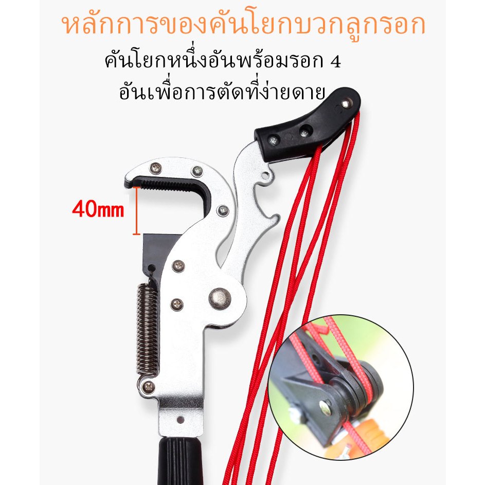 【4-7ม】กรรไกรตัดแต่งกิ่งต้นไม้ทรงสูง ตัดกิ่ง เลื่อยและกรรไกรในหนึ่งเดียว - รูปที่ 3