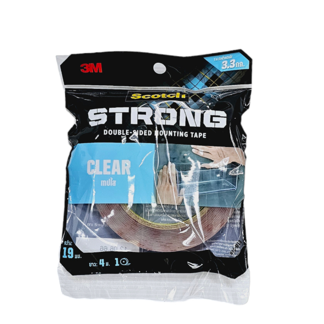 เทปใส 2 หน้า 3M  SCOTCH Clear Mounting Tape 4010 19mmX4m โฉมใหม่