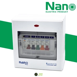 ตู้คอนซูมเมอร์ 5 ช่อง เมน MCB และ กันดูด RCBO ตู้เบรกเกอร์ ตู้โหลดกันไฟรั่ว NANO Plus
