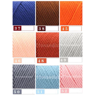 ไหมพรม คอตตอนนม milk cotton 8 พาย บริการเทียบสี ขายโดยคนไทย พร้อมส่งจากไทย