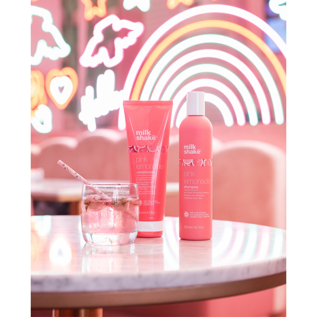 Milk Shake Pink Lemonade Shampoo / Milk Shake Pink Lemonade Conditioner ดูแลผมทำสี ชมพูโทนแดง