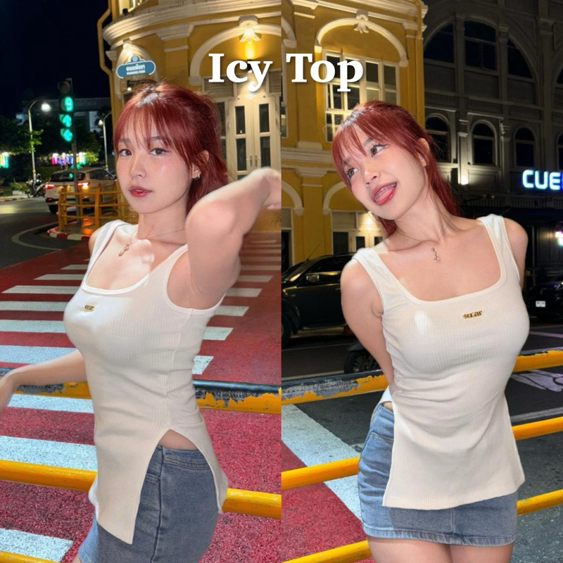 เสื้อกล้ามคอยูรุ่นยาว : Icy Top