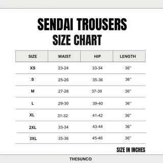 Sendai Trousers (XS-3XL) กางเกงขากระบอก เก็บเอว เก็บสะโพก งานตัด THESUNCO