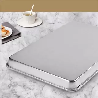 [ขายชุดละ 6 ใบ] ถาดอบขนม อลูมิเนียม 40x60 ซม. (16x24 นิ้ว) ขอบสูง 2 นิ้ว สำหรับใช้กับเตาอบเชิงพาณิชย์