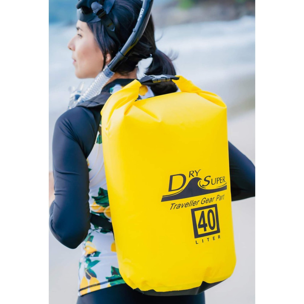 DrySuper กระเป๋ากันน้ำขนาด 40ลิตร (พร้อมสายสะพาย 2เส้น)