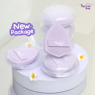 พร้อมส่ง Saijai Chiffon Puff พัฟมินิ สีม่วงพาสเทล