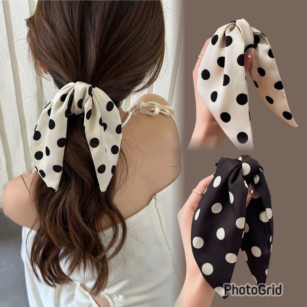 กิ๊บหนีบผม Polka dot bow clip กิ๊บติดผม กิ๊บผม