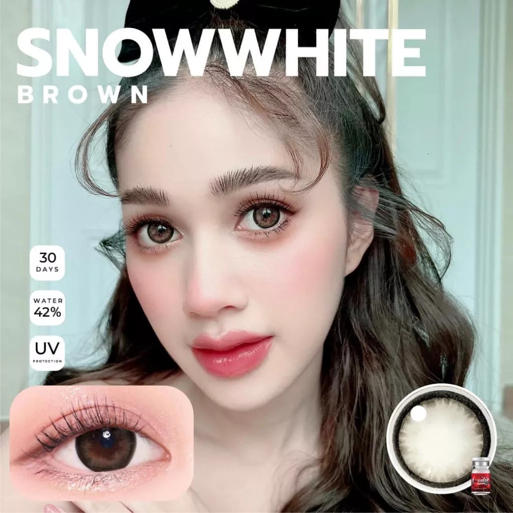 คอนแทคเลนส์ lovely Snow white ตาโต
