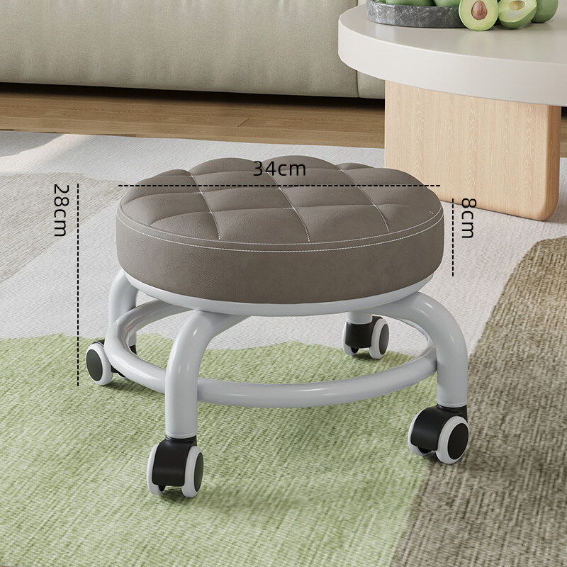 LP เก้าอี้สตูลขนาดเล็ก ม้านั่งเตี้ยแบบลูกรอกในครัวเรือน ที่นั่งแบบนุ่ม ขนาดเล็กและใช้งานง่าย รับน้ำหนักได้มากถึง 300KG - รูปที่ 7