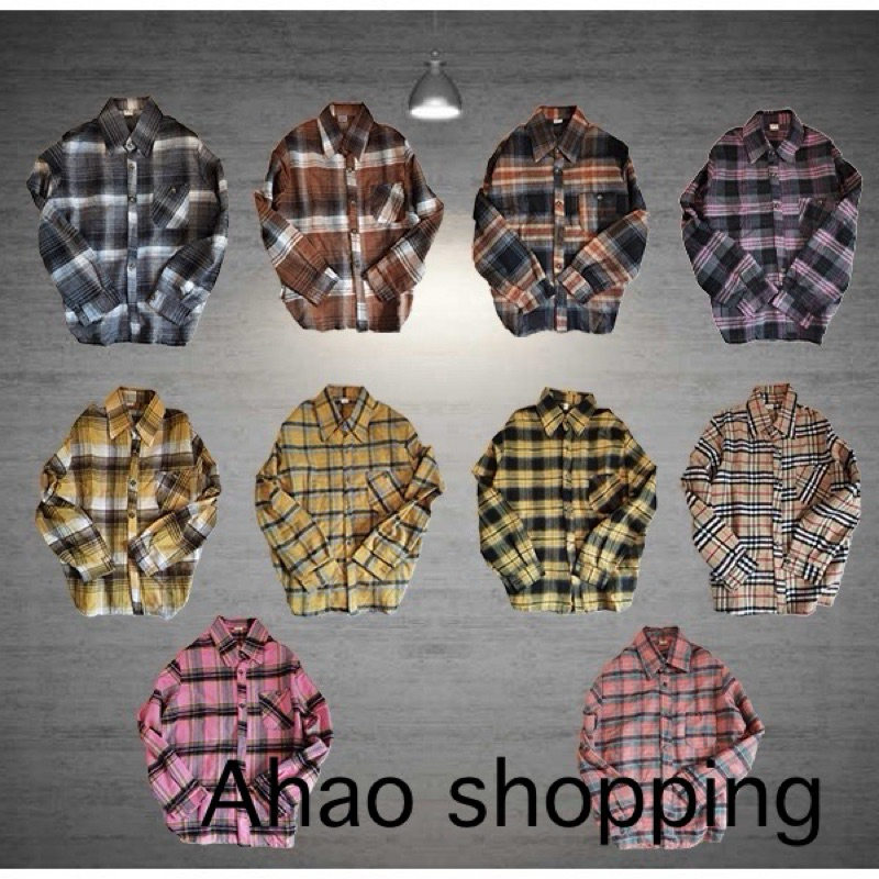 (พร้อมส่ง) เสื้อลายสก๊อตแขนยาว 💥สินค้าถ่ายจากภาพจริง💥