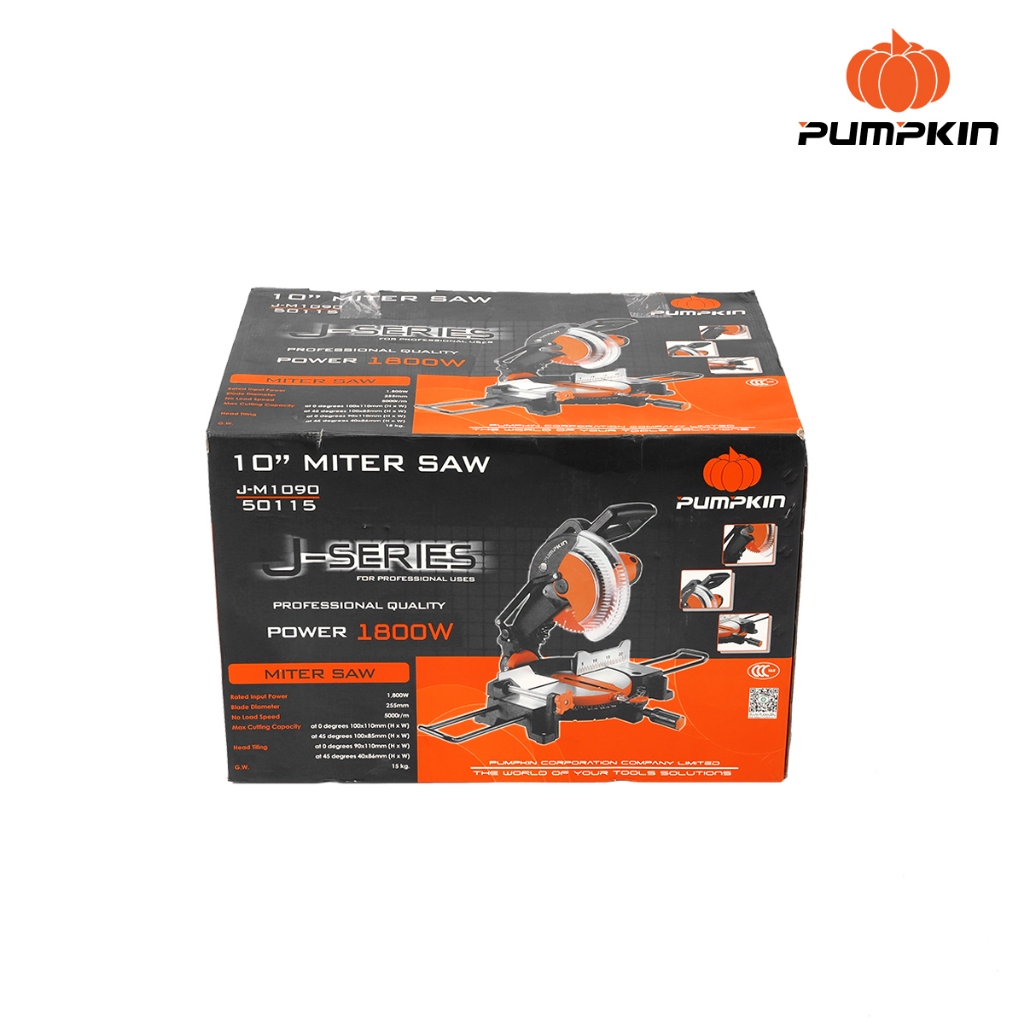 PUMPKIN แท่นเลื่อยองศา ขนาดใบ 10 นิ้ว รุ่น J-M1090  กำลัง 1800 วัตต์สามารถปรับได้ทั้งฐานและคอ รับประกัน 1ปี  50115 - รูปที่ 5