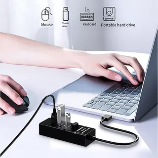 USB 3 0 4พอร์ตสำหรับ PC คอมพิวเตอร์แท่นวางมือถืออะแดปเตอร์ Splitter สำหรับ Hard ไดรฟ์เมาส์คีย์บอร์ดUSB 3.0ความเร็วสูง5Gb