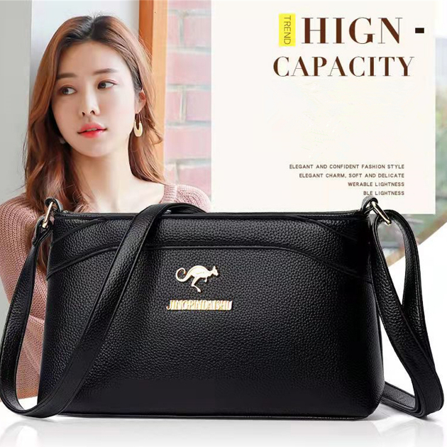 กระเป๋าสะพายไหล่แฟชั่นหนังสะพายข้าง กระเป๋าสะพายข้างผู้หญิงจุของได้เยอะพกพาสะดวก