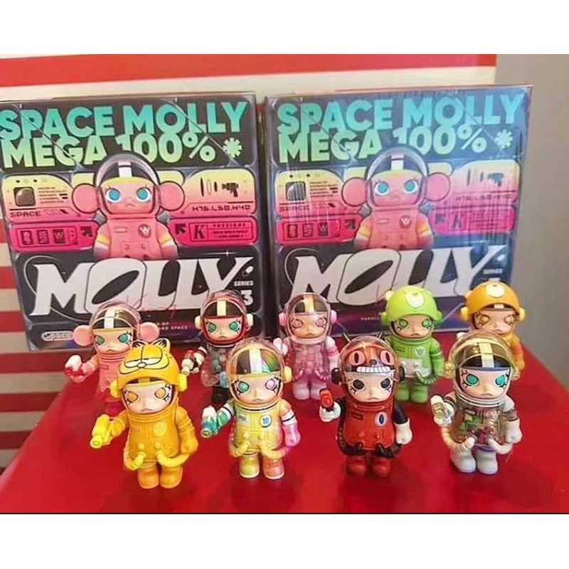 🇹🇭 สินค้าพร้อมส่ง POPMART MOLLY SPACE V2 MEGA SPACE MOLLY 100% Set Coke & MOLLY SPACE V3 ของแท้แกะตั