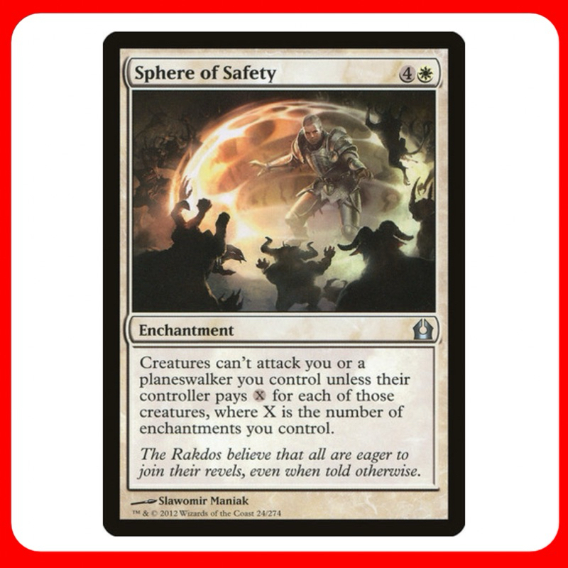 [MTG] Sphere of Safety [RTR] [WHITE] [UNCOM] [NORMAL] [ENG] (การ์ดเมจิค / Magic the Gathering) [EDH]