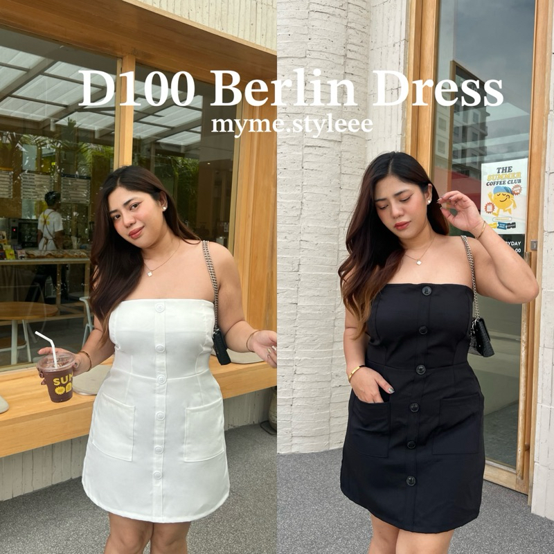 D100 Berlin Dress - myme.styleee เดรสเกาะอกสาวอวบงานไซส์