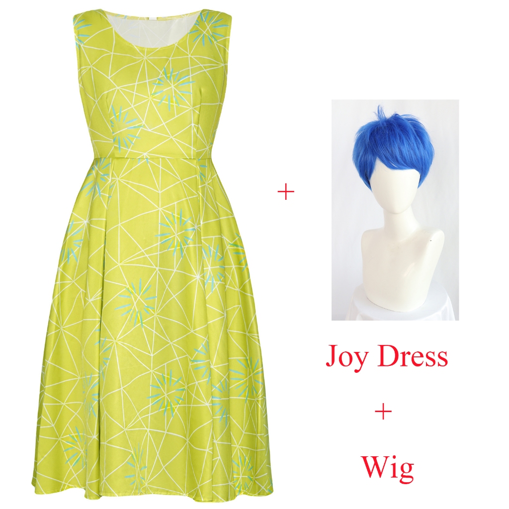 🇹🇭 อนิเมะ Inside Out 2 Joy Cospaly Costume For Kids Adult คอสเพลย์เครื่องแต่งกายผู้หญิง
