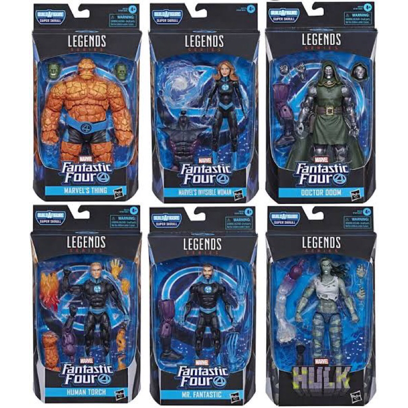 Wave Fantastic 4 Super skrull BAF Marvel Legends Hasbro action figure 1/12 Thing Dr.Doom human torch