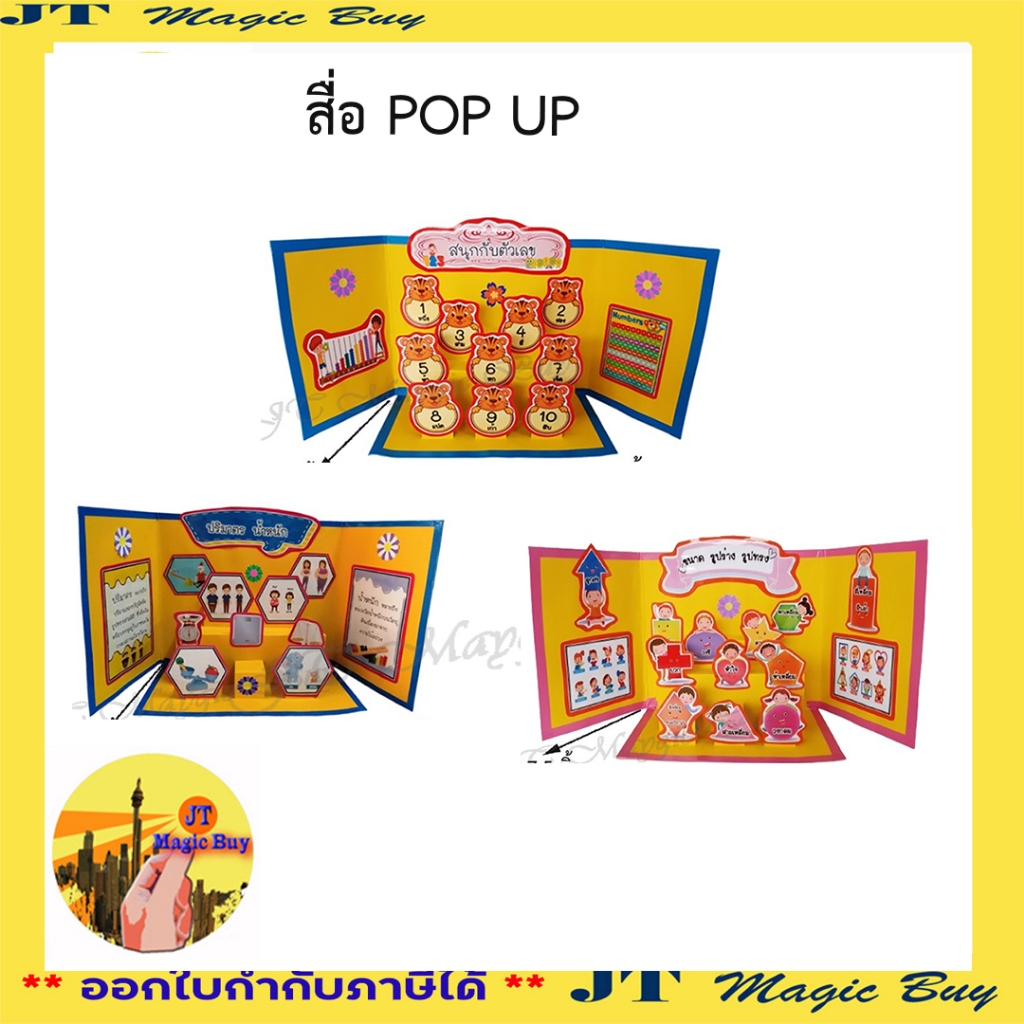 สื่อกระดาษ POP UP หน่วยการเรียนรู้ สื่อป๊อบอัพ สื่อทำมือ สื่อการสอน สื่ออนุบาล สื่อปฐมวัย กลุ่มสาระก