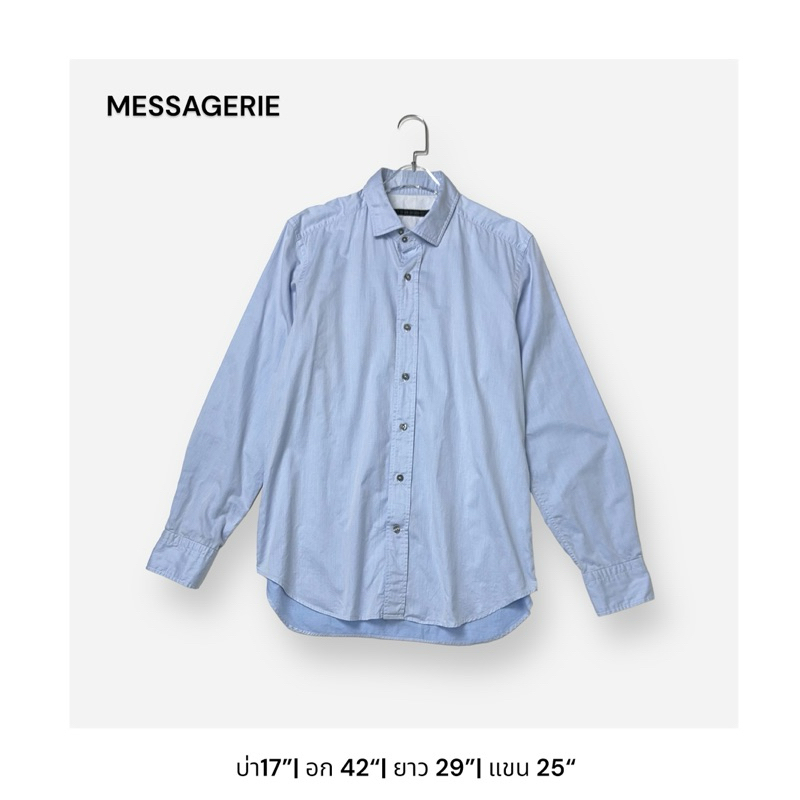 MESSAGERIE  Button Down Shirt shirt เสื้อเชิ้ต 💯 %cotton