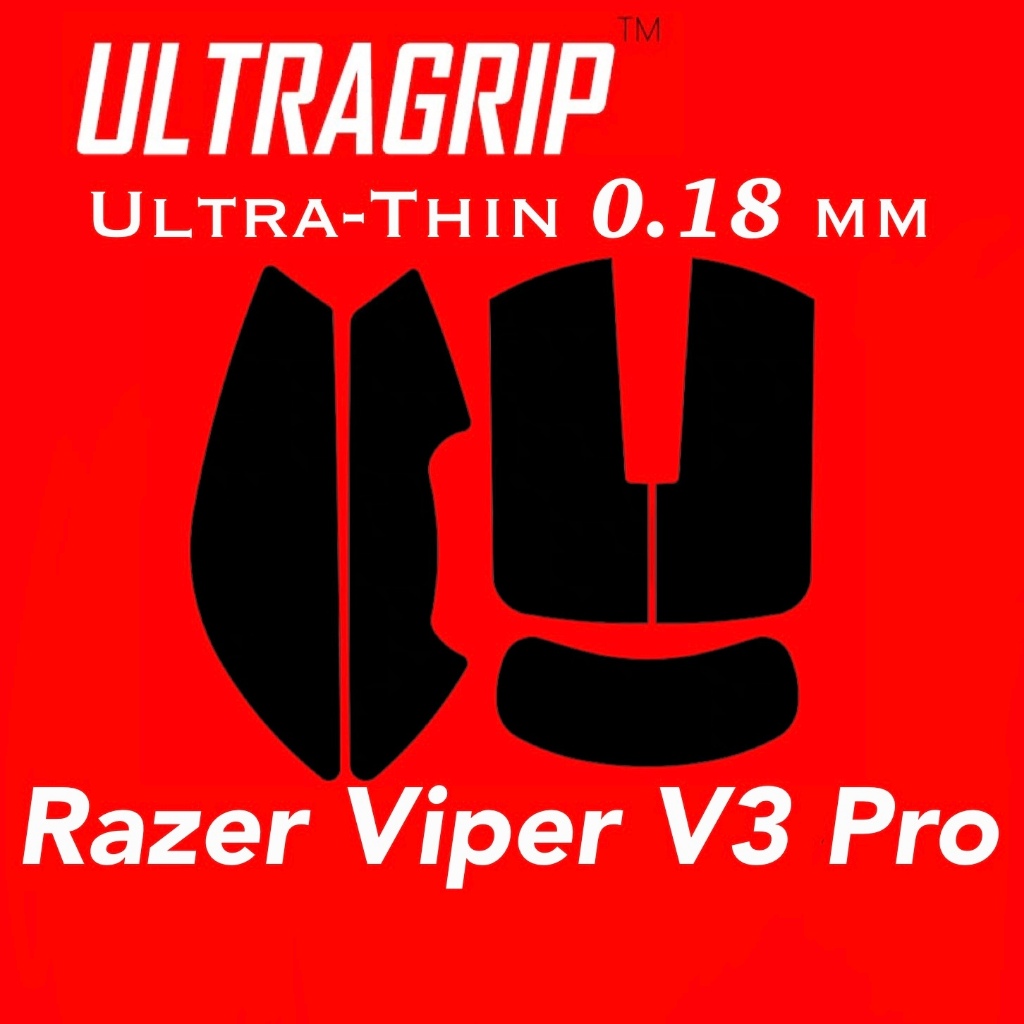 ULTRAGRIP Mouse Grip Tape กริปเทปสำหรับเมาส์(Razer Viper V3 pro) บางเฉียบสุดๆเพียงแค่ 0.18มม.