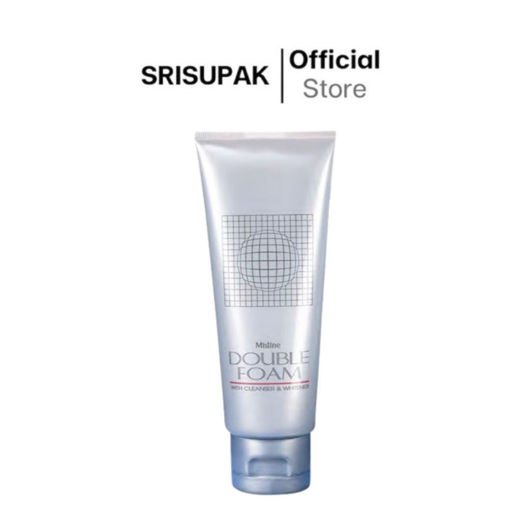 โฟมล้างหน้า มิสทีน Mistine Double Foam With Cleanser & Whitener โฟม โฟมดับเบิ้ล 100 g.