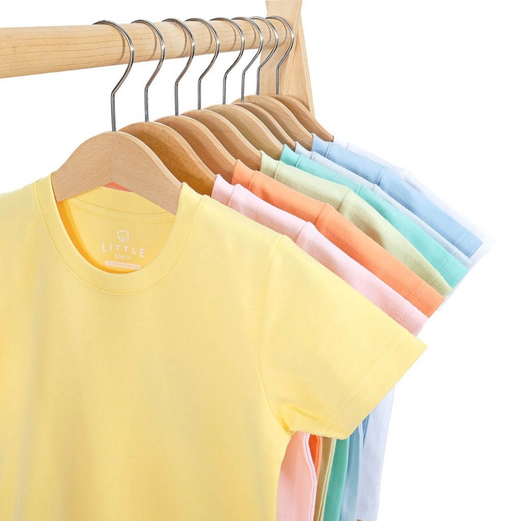 เสื้อยืดเด็ก LITTLE KOO'S คอกลมแขนสั้น รุ่น Supersoft (1-7ขวบ) พรีเมี่ยมคอตตอน non-toxic นุ่มมีน้ำหนัก ไร้ป้ายระคายเคือง