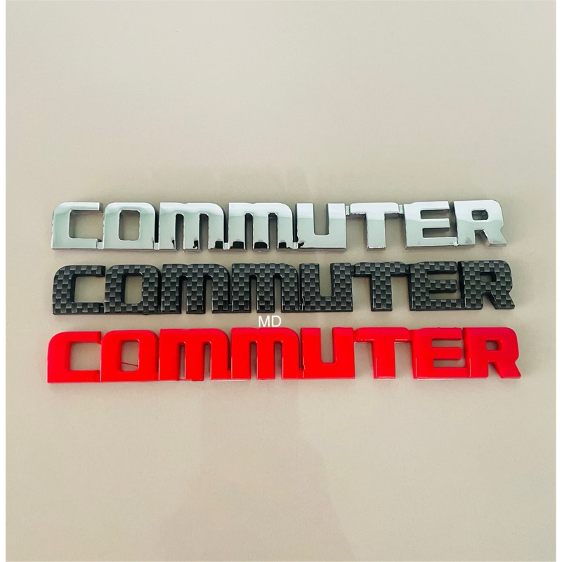 โลโก้COMMUTER คอมมิวเตอร์ ขนาด18.5x2.2cm. ติดToyota โตโยต้า ราคาต่อชิ้น