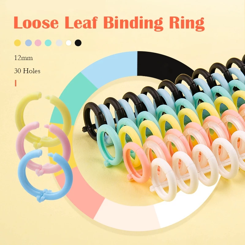 สันห่วงเข้าเล่ม สันห่วงถอดได้ 30ห่วง 12mm พลาสติก ตัดแต่งได้ ถอดได้ สันเกลียว สมุดเติมไส้ สมุดรีฟิล