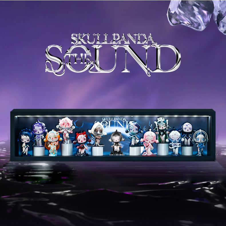 ตู้โชว์ SKULLPANDA The Sound มีไฟสวยงาม ตั้งโชว์ได้ครบเซ็ท แบบตั้งโชว์ (pre order)