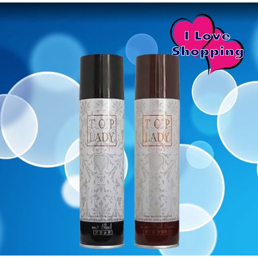 TOP LADY Black/Dark brown 100 ml สเปรย์ปิดผมขาว แท้จากญี่ปุ่น
