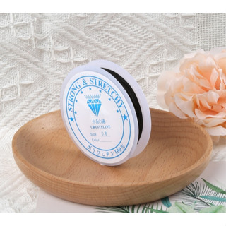 เอ็นยืด เอ็นร้อยลูกปัด ร้อยหิน ร้อยคริสตัล ขนาด 0.8 mm. สีดำ…