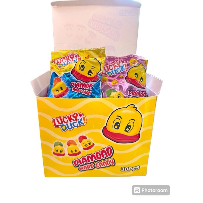 ลูกอมเหลืองเป็ดจุกปาก1กล่อง30ชิ้น รสผลไม้รวม