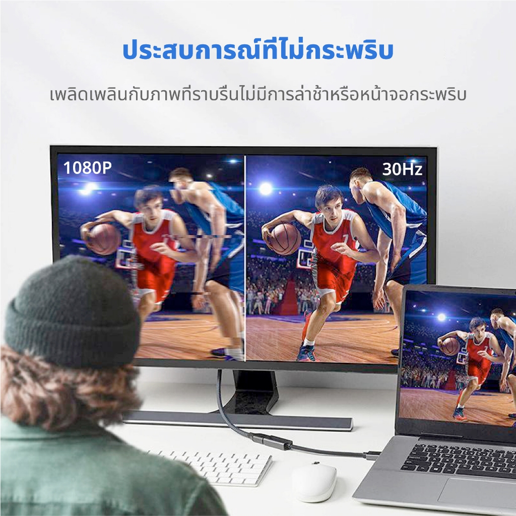 ⚡ส่งจาก กทม⚡Idigital DP to HDMI Adapter Converter, 4K/30Hz,1080p/144Hz,สําหรับ PC, แล็ปท็อป, โปรเจคเตอร์, รับประกัน 1 ปี